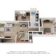 1 Bedroom 1 Bath With Den – 2nd Floor